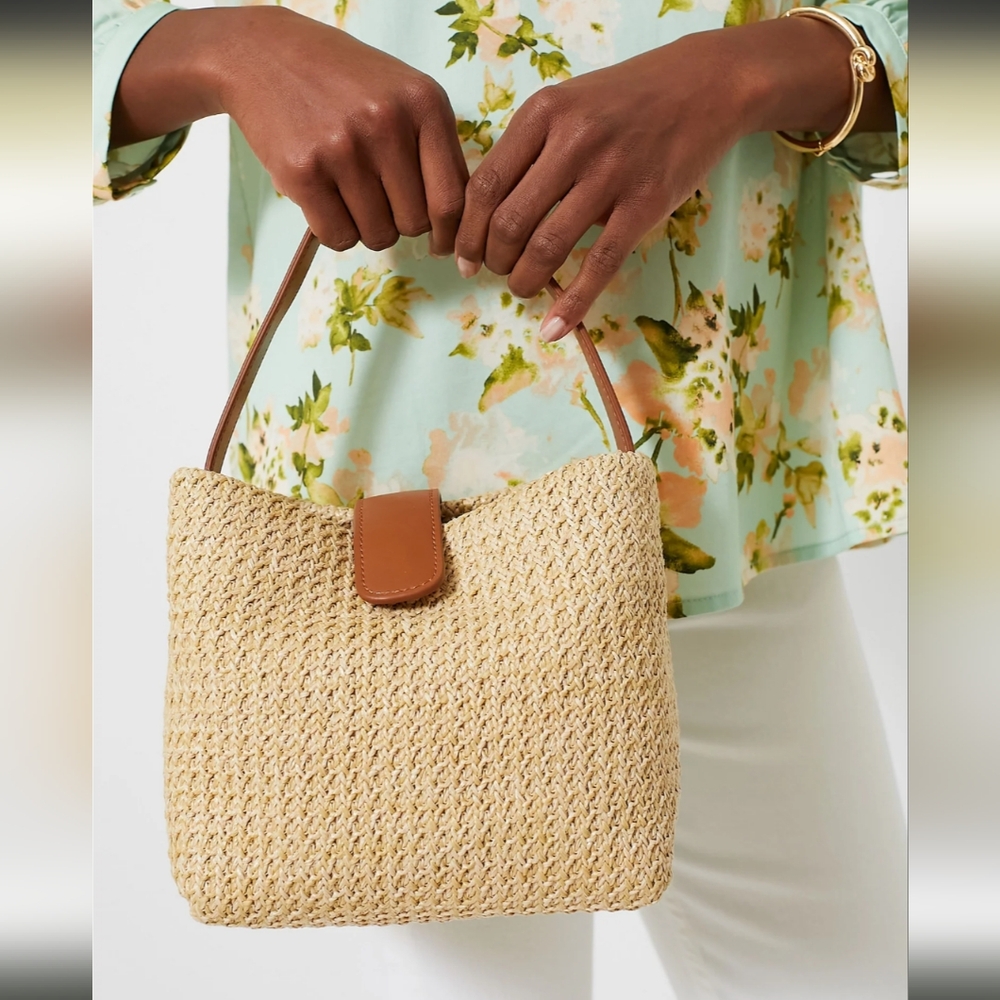 ✨HP Tuckernuck Audrey Mini Raffia Lady Bag NWOT